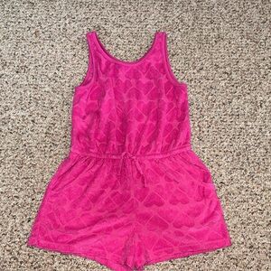 Old Navy Fuchsia Heart Kids Romper- L